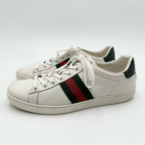 Gucci Ace Striped Women’s Sneakers 387993 - Picture 3 of 11